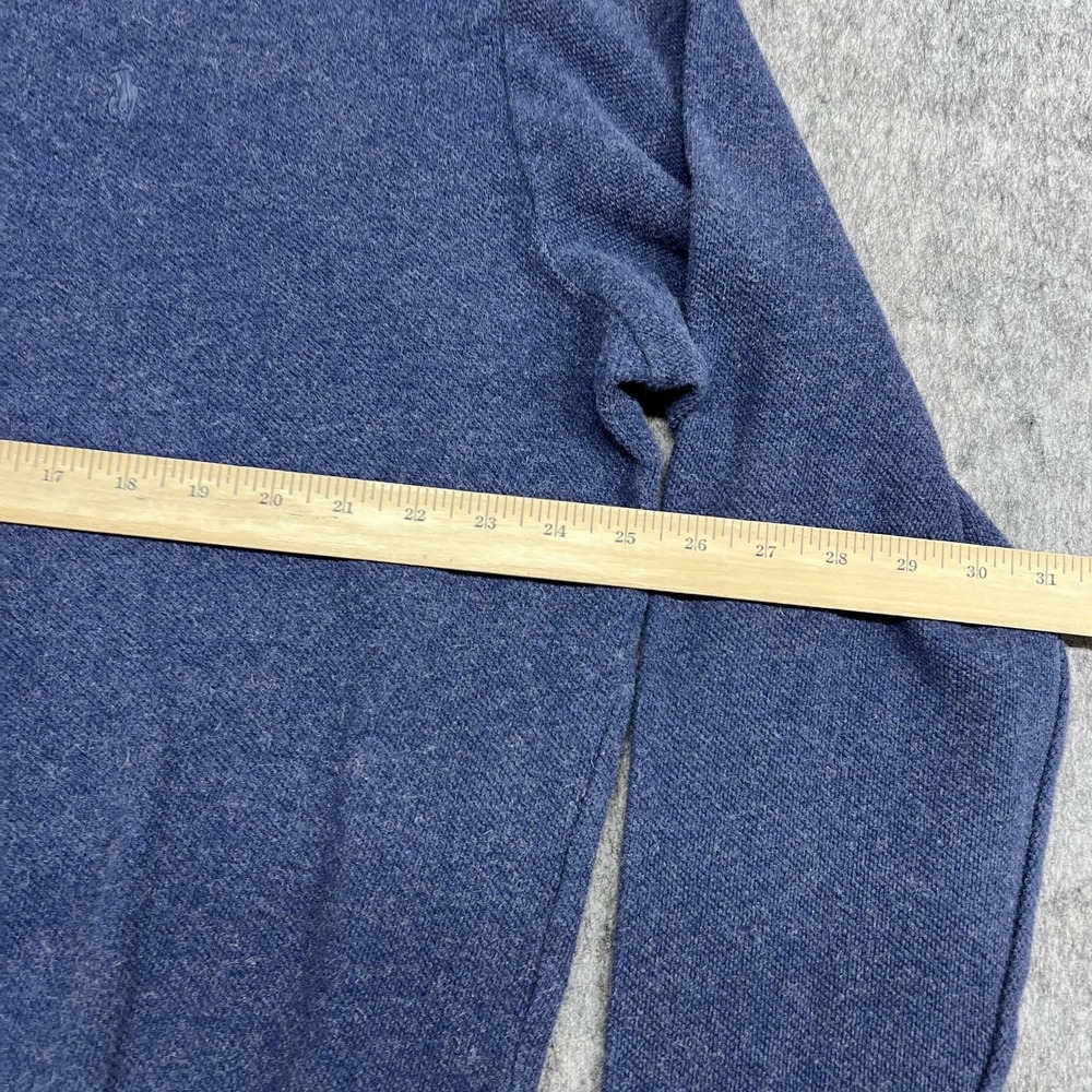 Polo Golf Ralph Lauren Sweater Mens XL Blue 1/4 Zip Mock Neck Alpaca Blend Peru - Picture 10 of 16